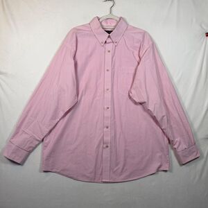 Ariat Pro Series Shirt XL Pink White Stripe Button Down Western Cotton Blend